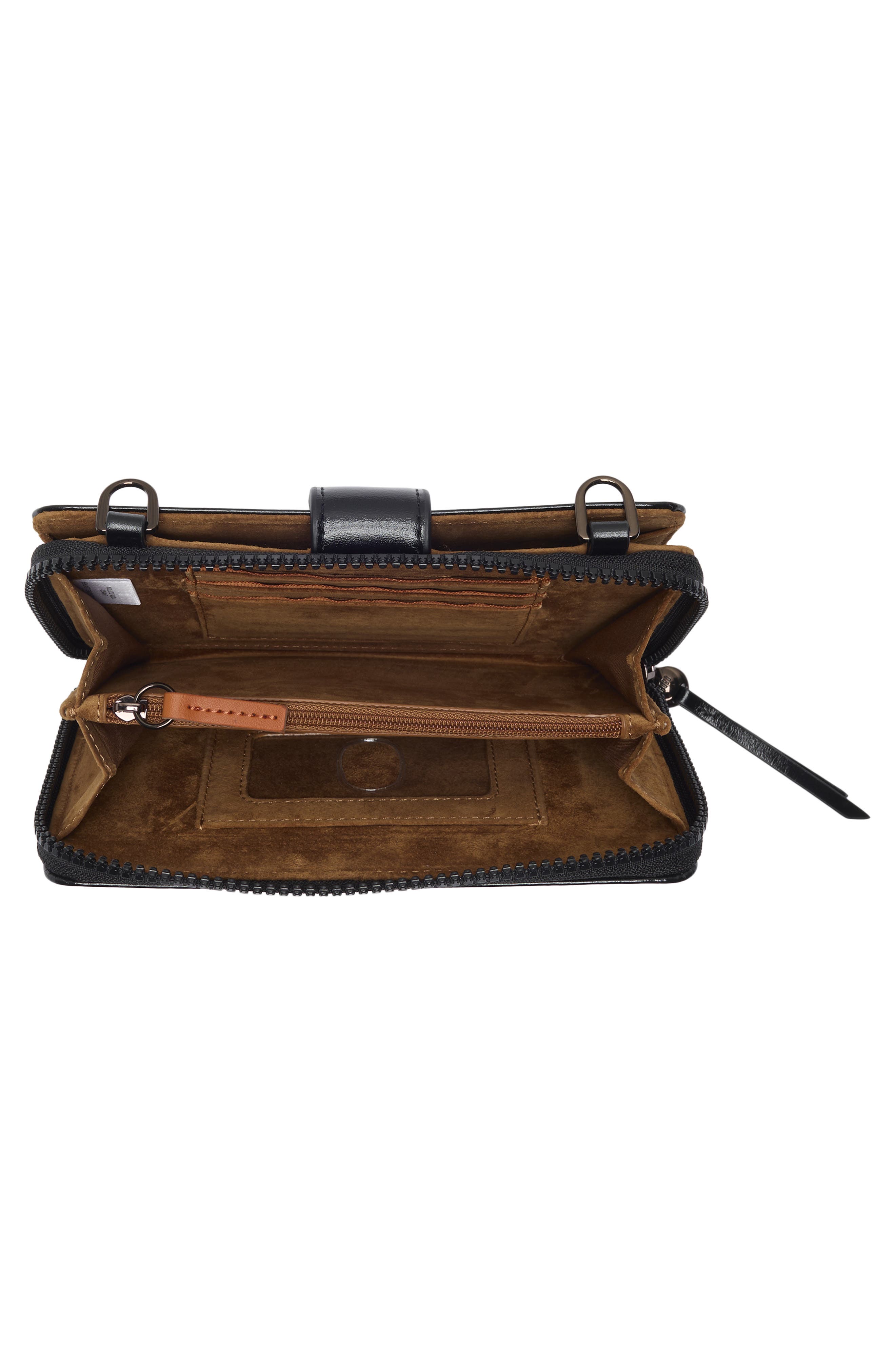 HOBO Dixon Zip Shoulder Bag, Alternate, color, Black