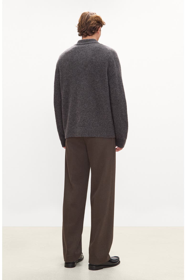 Mélange Polo Sweater, Alternate, color, CHARCOAL MELANGE - A08