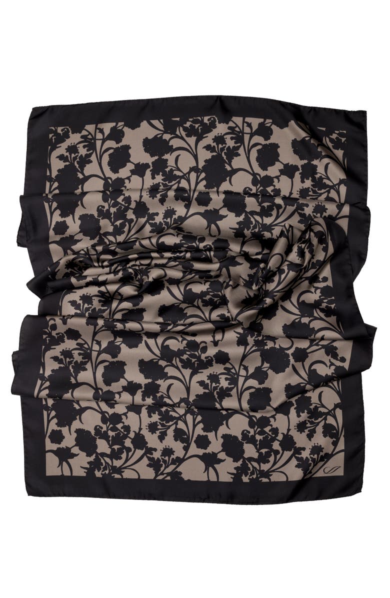 Elizabetta Regina - Silk Scarf Shawl for Women, Alternate, color, Pearl Black