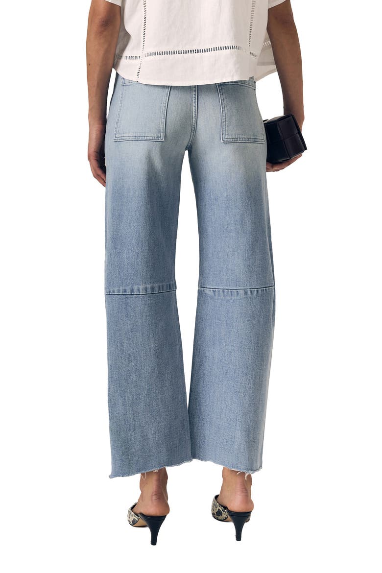 Utility Raw Hem Crop Barrel Jeans, Alternate, color, MONTEREY