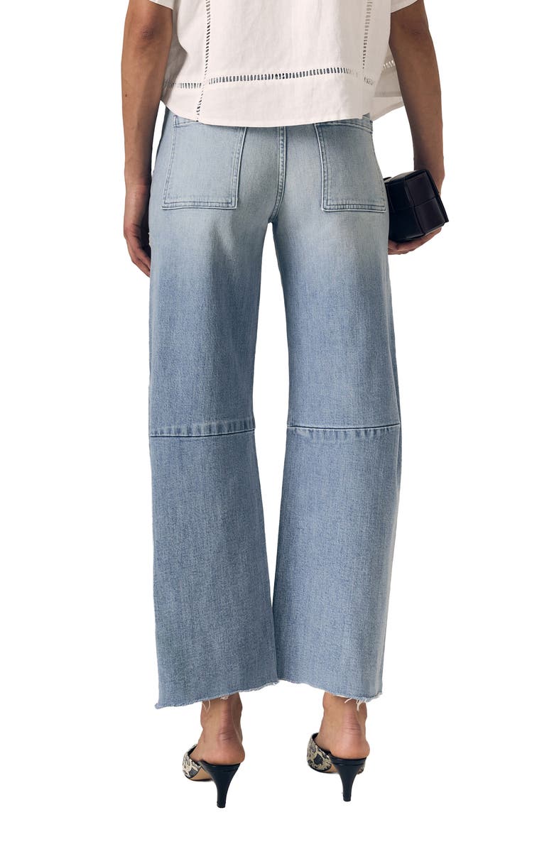 LE JEAN Utility Raw Hem Crop Barrel Jeans, Alternate, color, Monterey