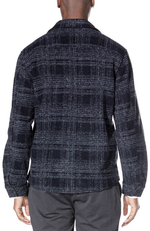 Civil Society Relaxed Fit Knit Shirt Jacket In Blue