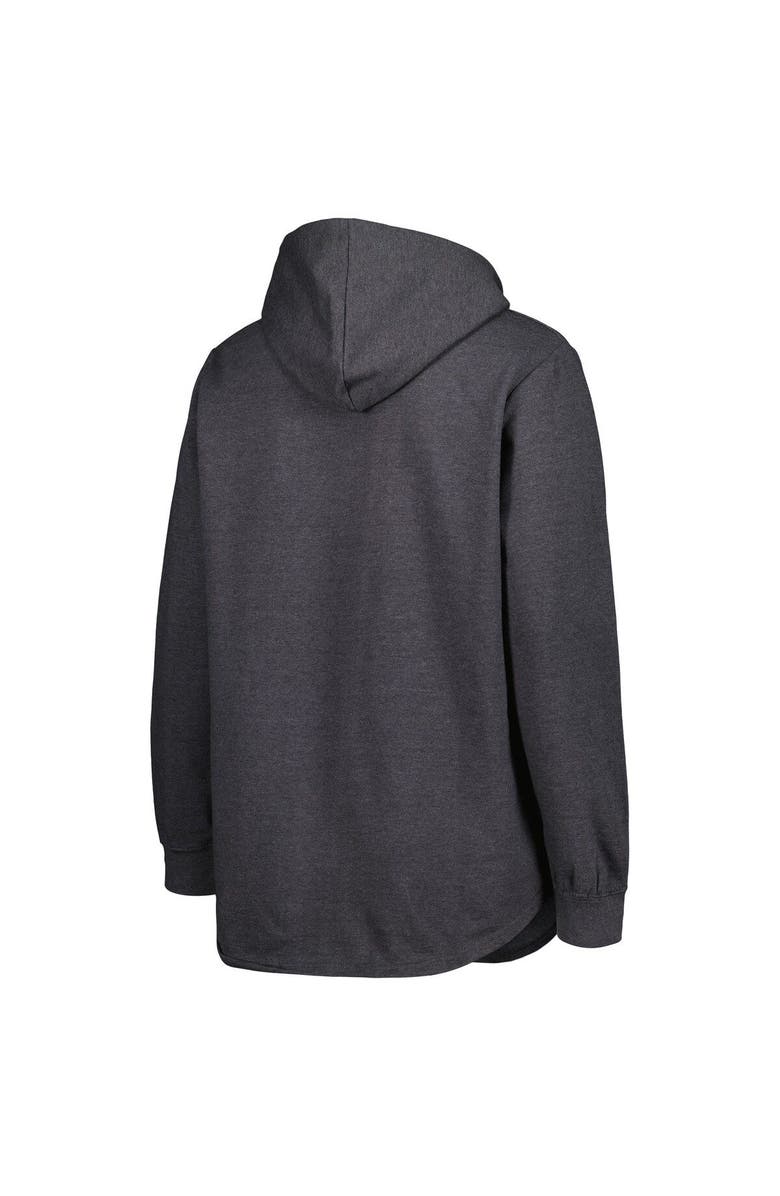 PROFILE Women's Heather Charcoal Vegas Golden Knights Plus Size Fleece Pullover Hoodie, Alternate, color, 