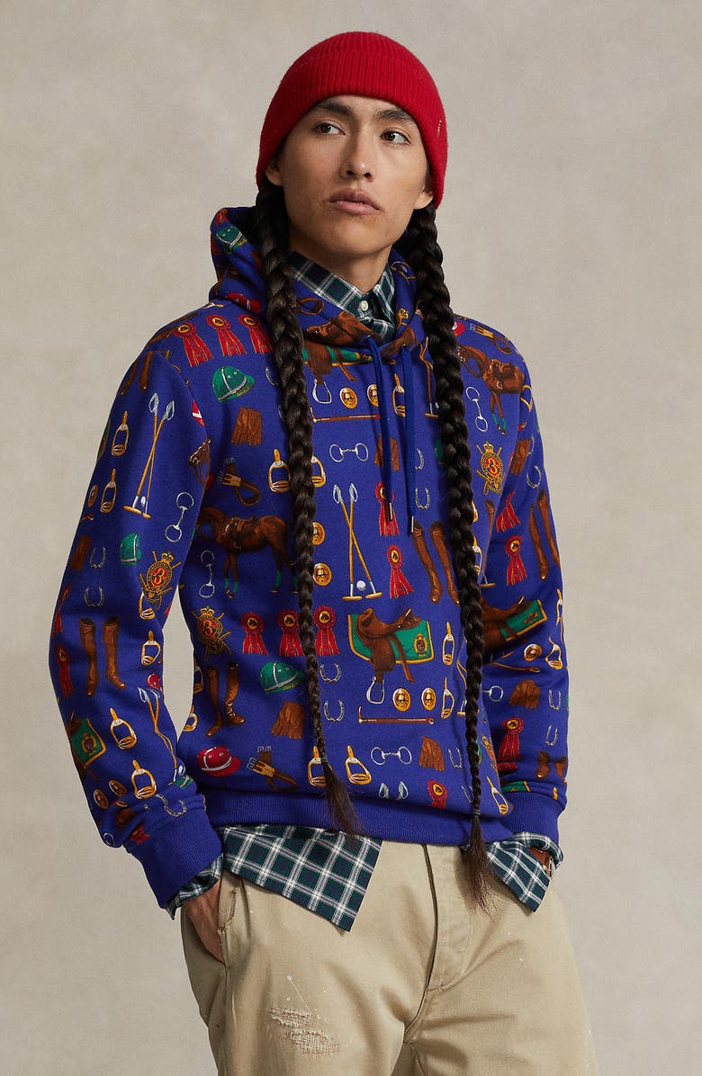 Polo Ralph Lauren Equestrian Print Hoodie, Alternate, color,