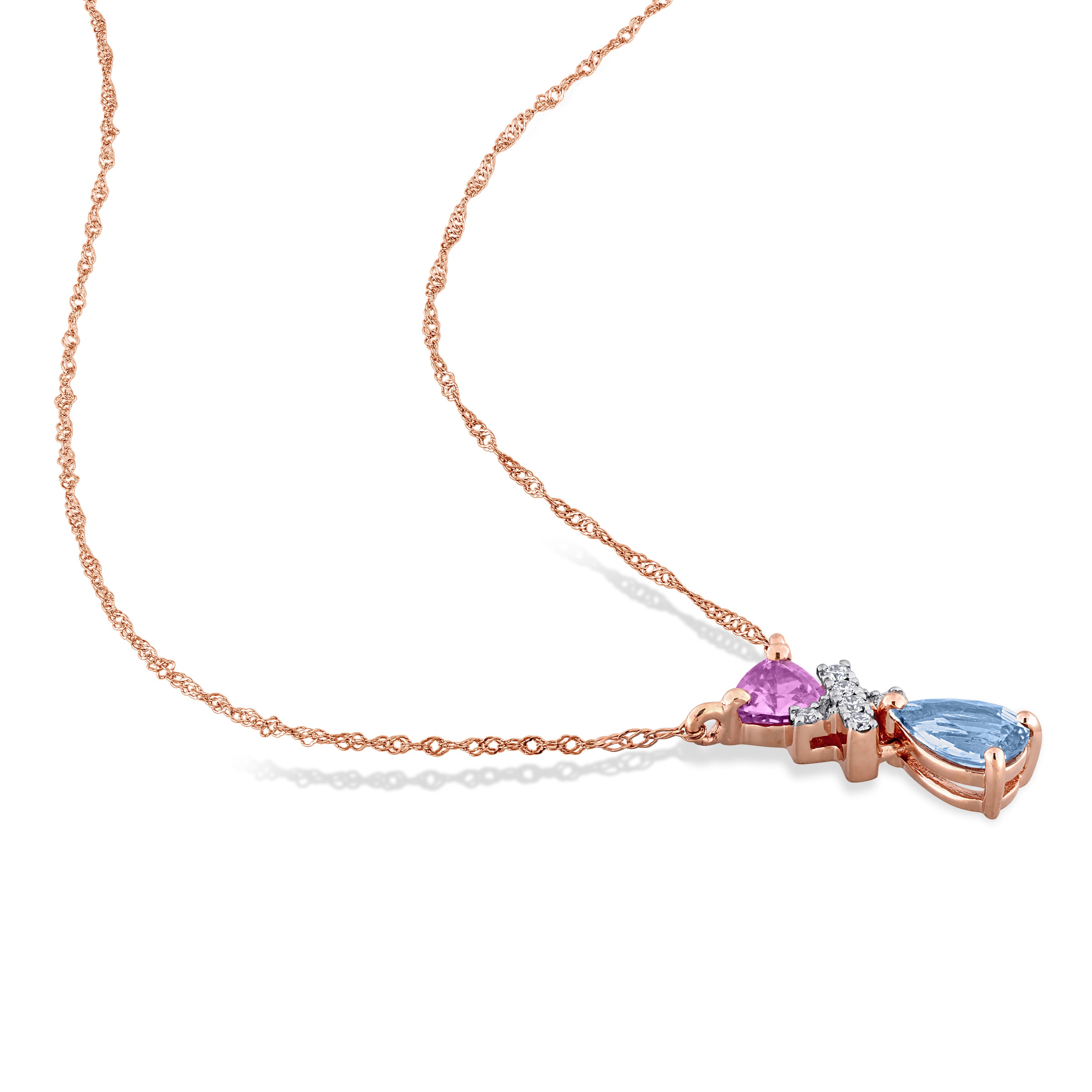 Julianna B. Sapphire & Diamond Drop Necklace 14k (Women) | Nordstrom