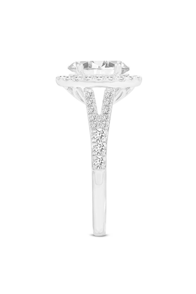 Claudia 14K White Gold Oval Lab Grown Diamond Halo Engagement Ring - 2 Ct, Alternate, color, 14K White Gold