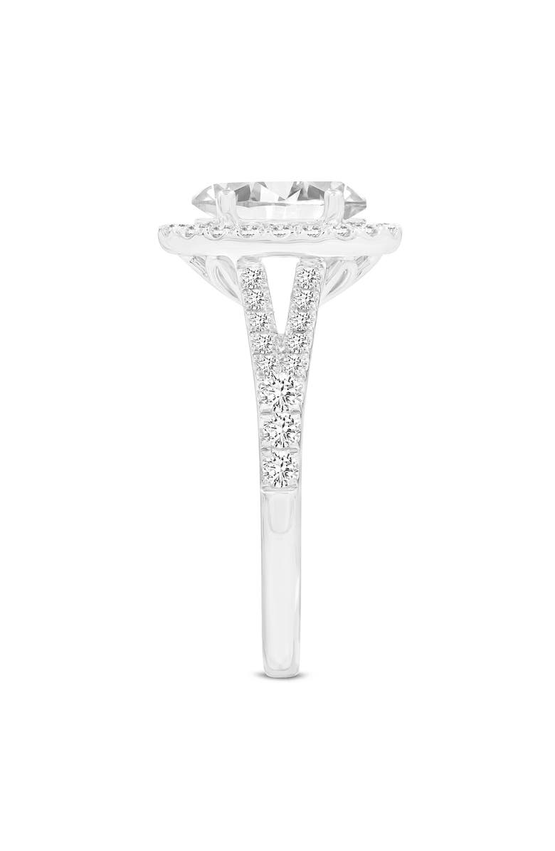 LuvMyJewelry Claudia 14K White Gold Oval Lab Grown Diamond Halo Engagement Ring - 2 Ct, Alternate, color, 14K White Gold