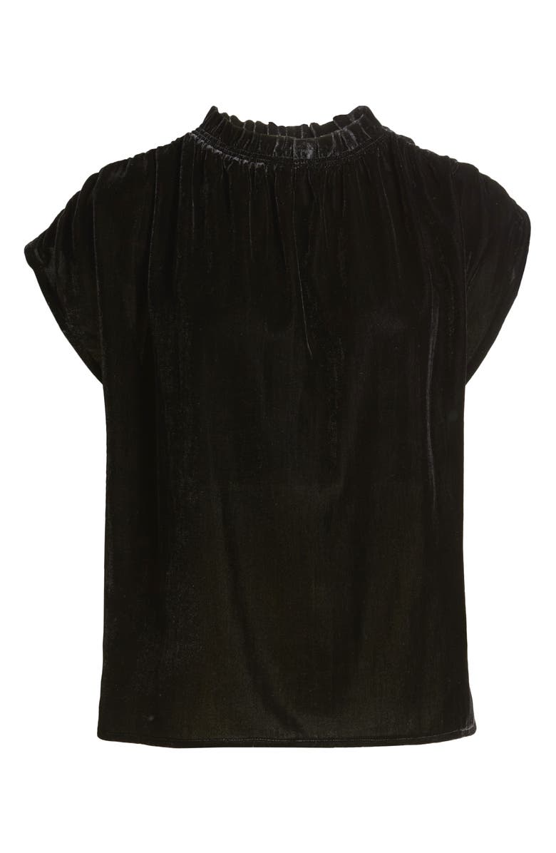 Wit & Wisdom Extended Sleeve Velvet Top, Alternate, color, Black