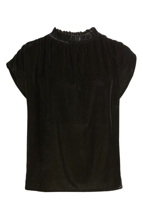 Wit & Wisdom Extended Sleeve Velvet Top In Black