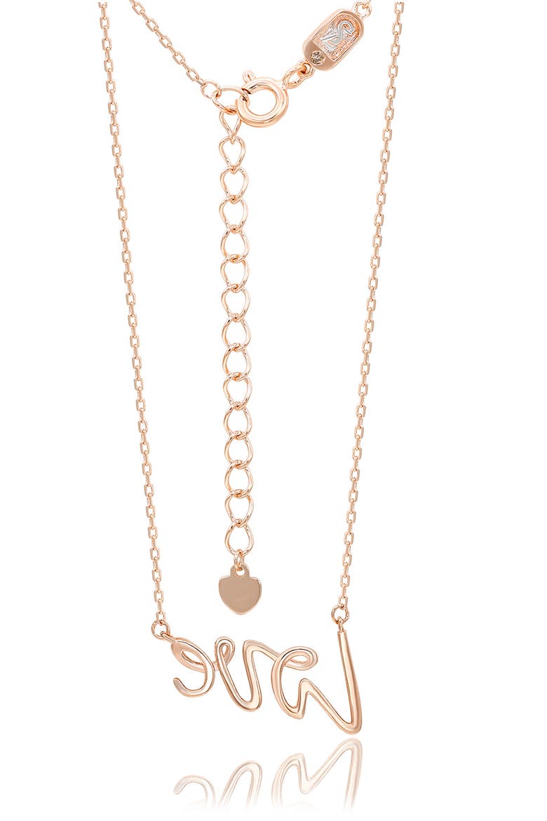 Love Script Necklace, Alternate, color, ROSE