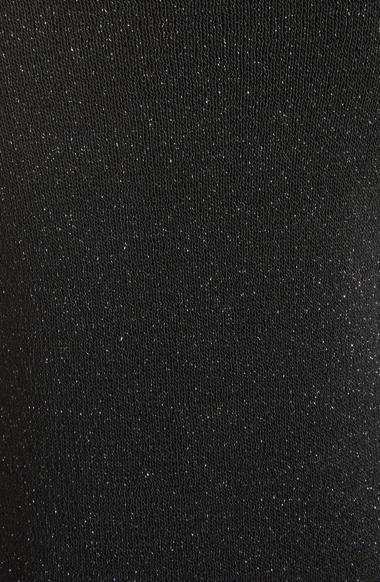 Balmain Eight-Button Metallic Knit Dress, Alternate, color,