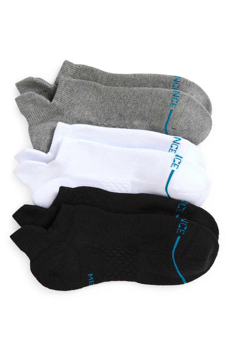 Stance Icon Assorted 3-Pack Low Tab No-Show Socks, Main, color, Black/White/Grey