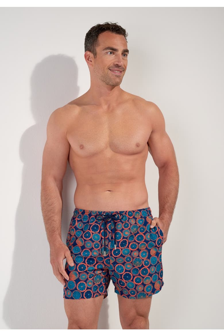 Trapani Beach Boxer, Alternate, color, Navy Print