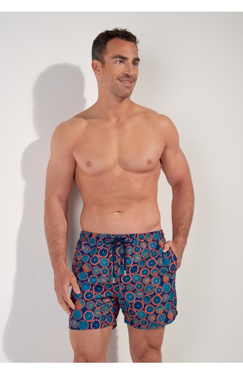 HOM Trapani Beach Boxer, Alternate, color, Navy Print