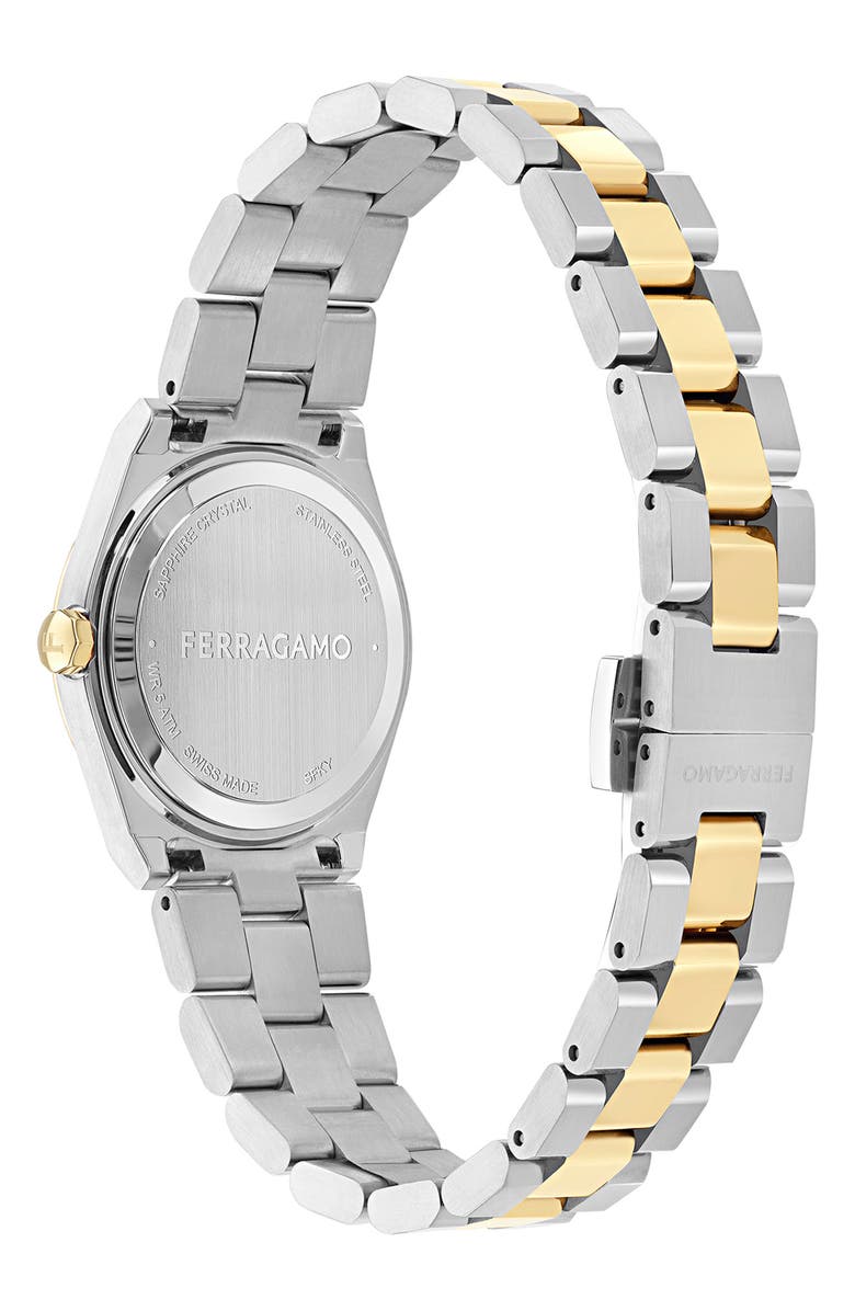 FERRAGAMO Vega Upper East 2 Two-Tone Bracelet Watch, 28mm, Alternate, color, Two Tone