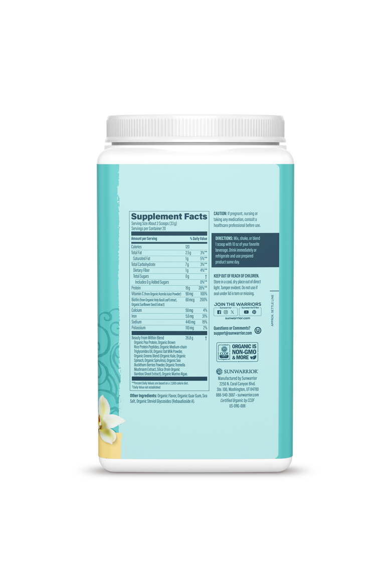 Organic Collagen Builder Powder, Tahitian Vanilla, 660g tub, Alternate, color, No Color