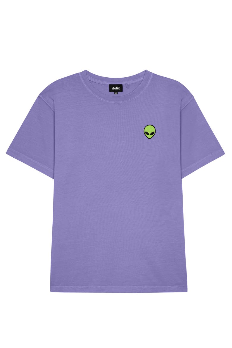 Mens Alien Midweight Garment Dye Tee, Main, color, Purple Haze