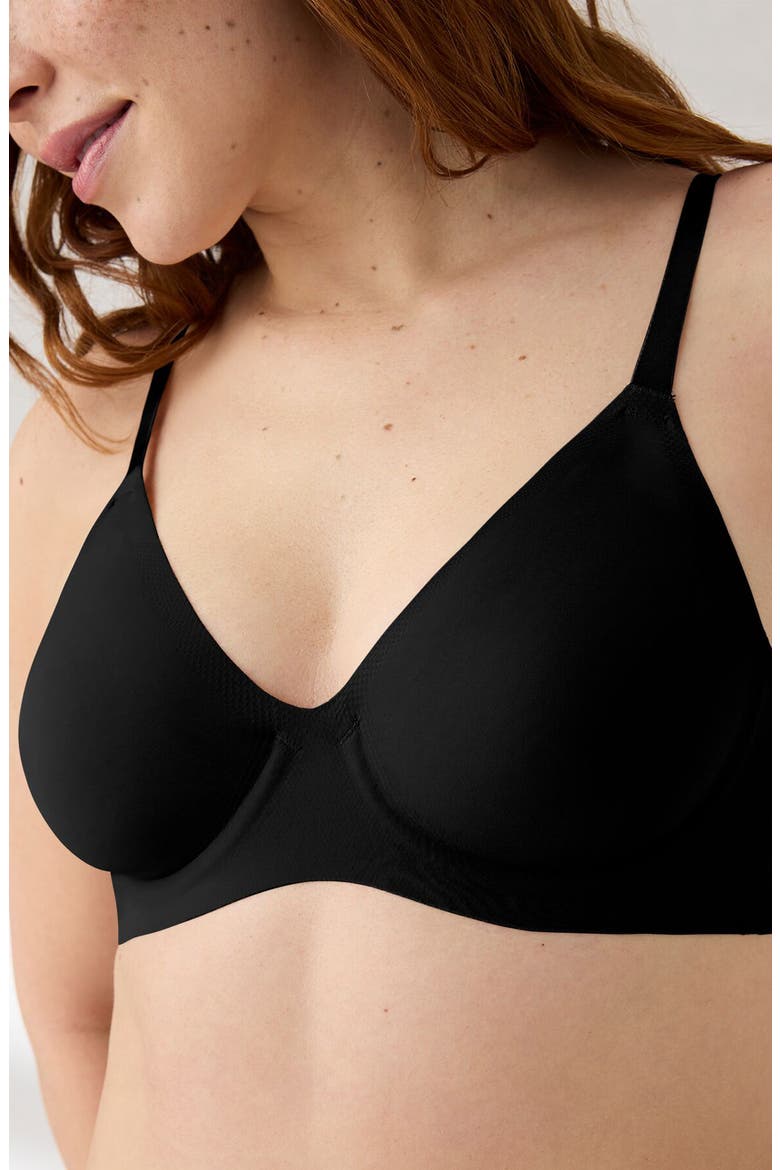 Comfort Underwire Bralette, Alternate, color, BLACK
