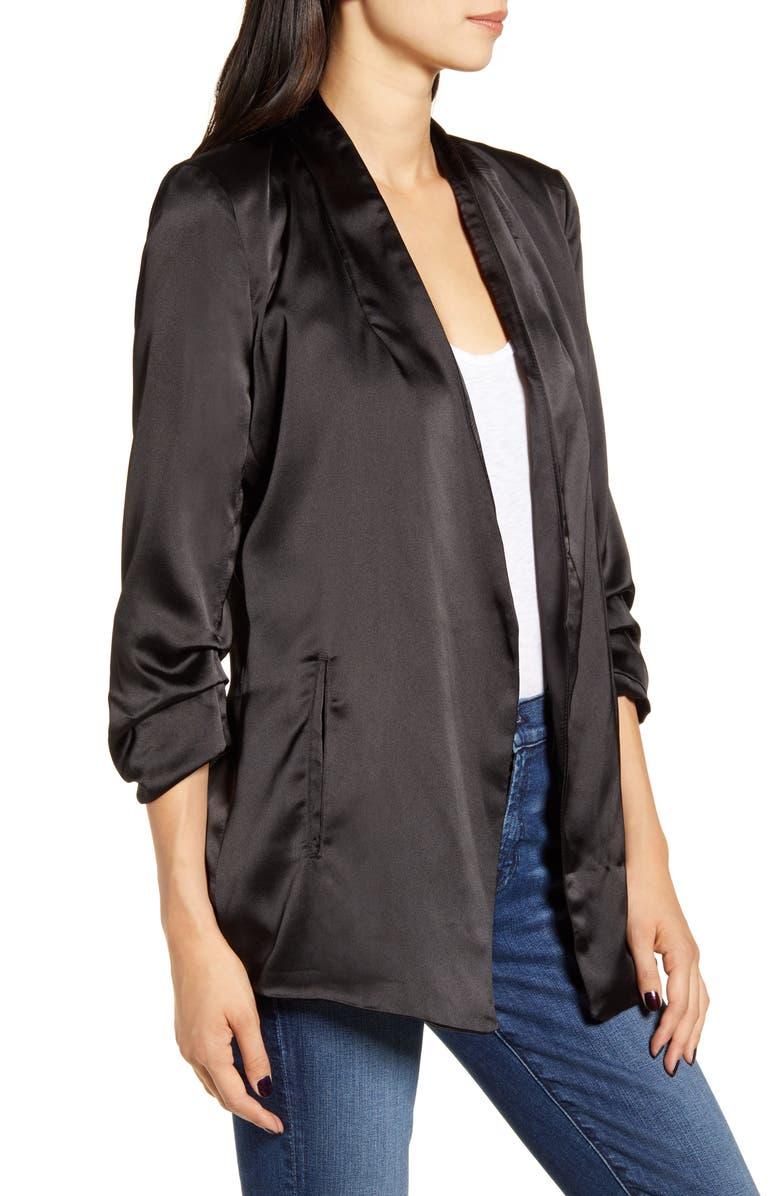 Bishop + Young Satin Blazer, Alternate, color,