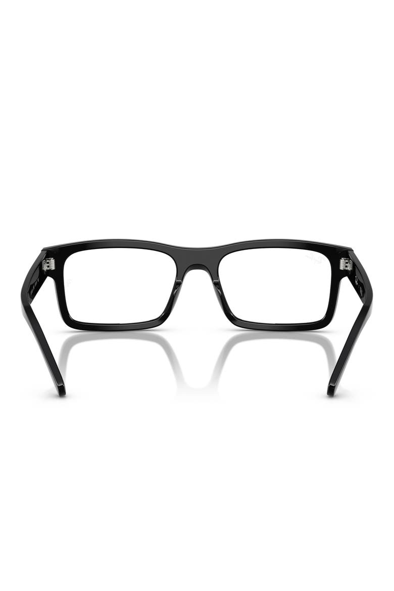 56mm Rectangle Optical Glasses, Alternate, color, BLACK
