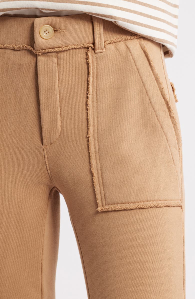 Frank & Eileen Blackrock Raw Edge Cotton Sweatpants, Alternate, color, Camel