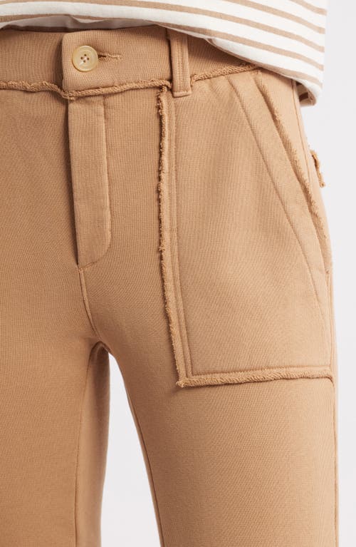Frank & Eileen Blackrock Raw Edge Cotton Sweatpants In Brown