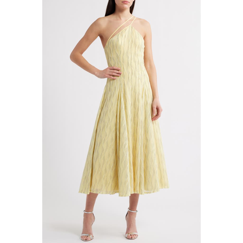 Black Halo Athena Metallic A-line Dress In Sunlit Sparkle