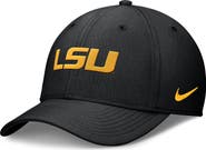 Nike Men's Nike Black LSU Tigers Rise SwooshFlex Dri-FIT Hat