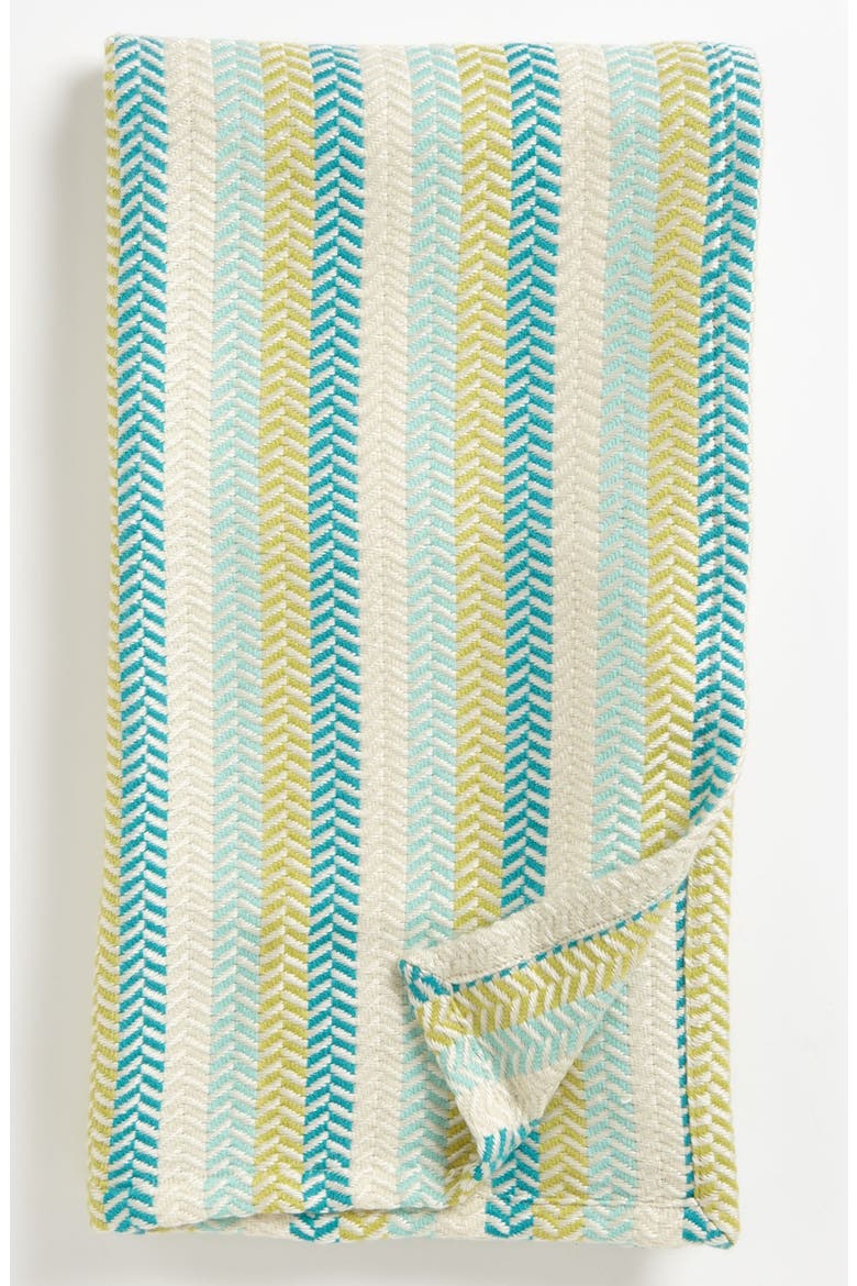 'Wanderlust Stripe' Throw, Main, color, AQUA SKY MULTI
