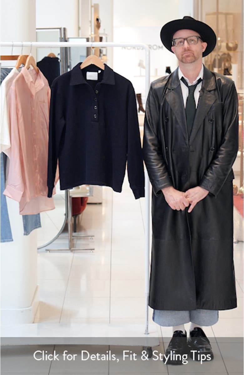 Johnny Collar Oversize Fleece Sweatshirt, sales video thumbnail