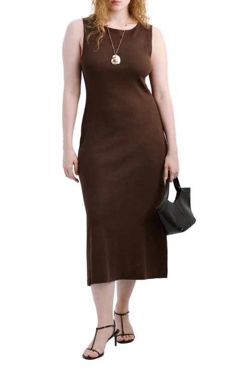 Sleeveless Knit Midi Dress (Regular & Plus)