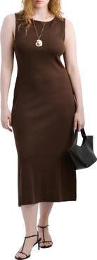 MANGO Sleeveless Knit Midi Dress