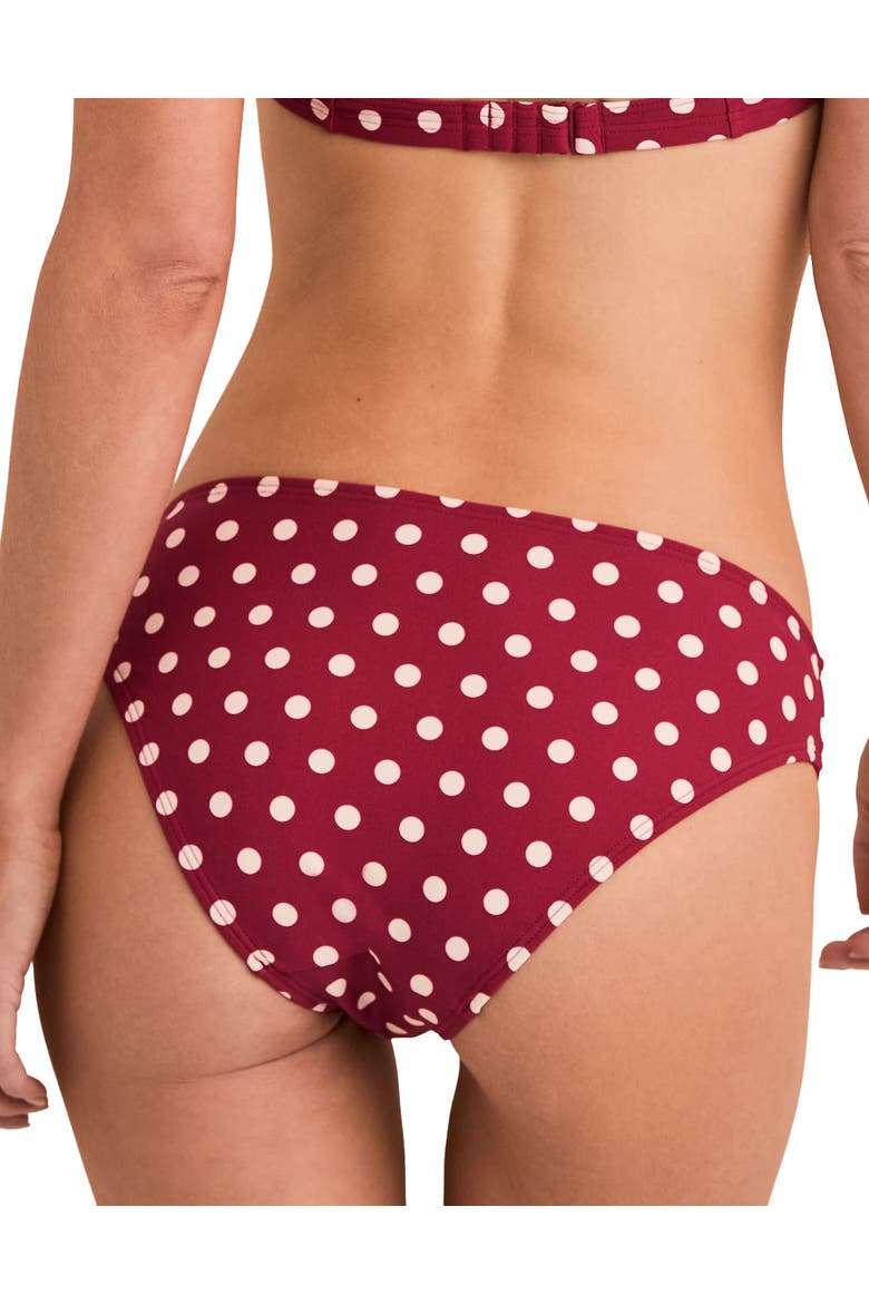 Shelbie Swimwear Bikini Panty, Alternate, color, Dot red
