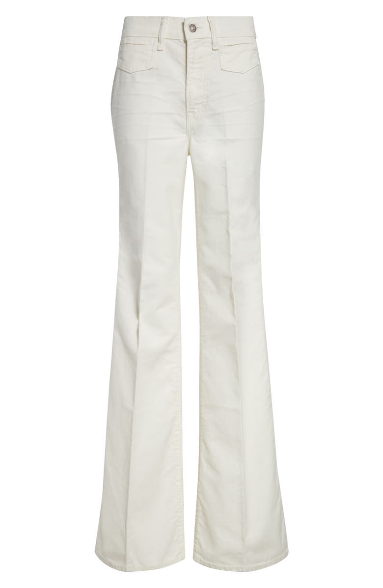 TOM FORD Moleskin Denim Flare Leg Pants, Alternate, color, Off White