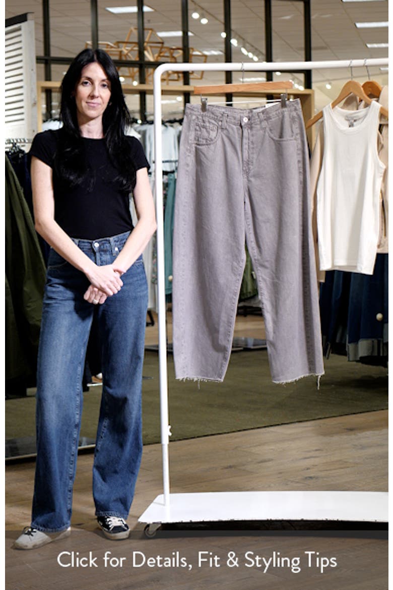 Hattie Raw Hem High Waist Crop Barrel Jeans video