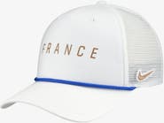 Nike Men's Nike White France National Team Rise Rope Trucker A-Frame Adjustable Hat
