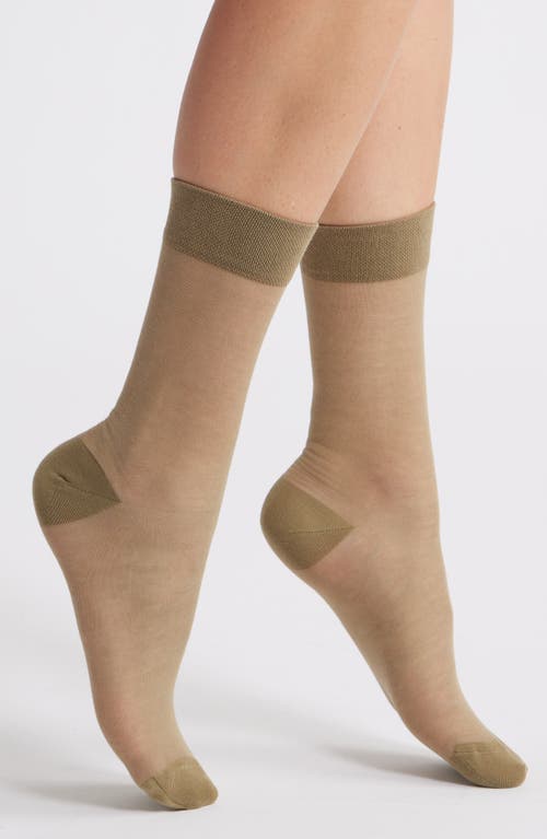 Nordstrom Sheer Crew Socks In Green