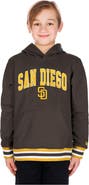 New Era Youth New Era Brown San Diego Padres Knit Trim Pullover Hoodie