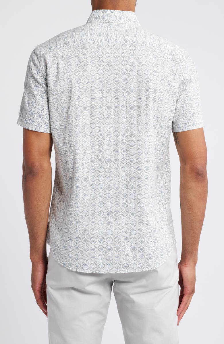 Faherty Breeze Short Sleeve Linen Blend Button-Up Shirt, Alternate, color,