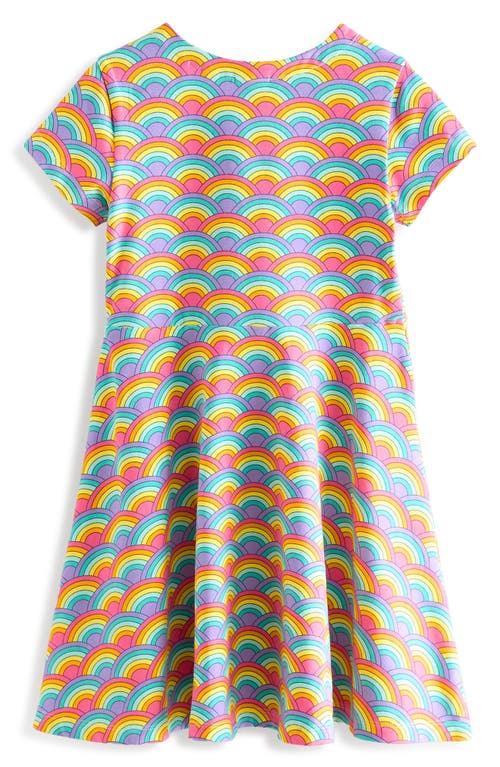 Shop Little Bird Kids' Graphic Print Cotton Blend Skater Dress In Rainbow