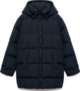 MANGO TEEN Hooded Puffer Coat
