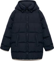 MANGO TEEN Hooded Puffer Coat