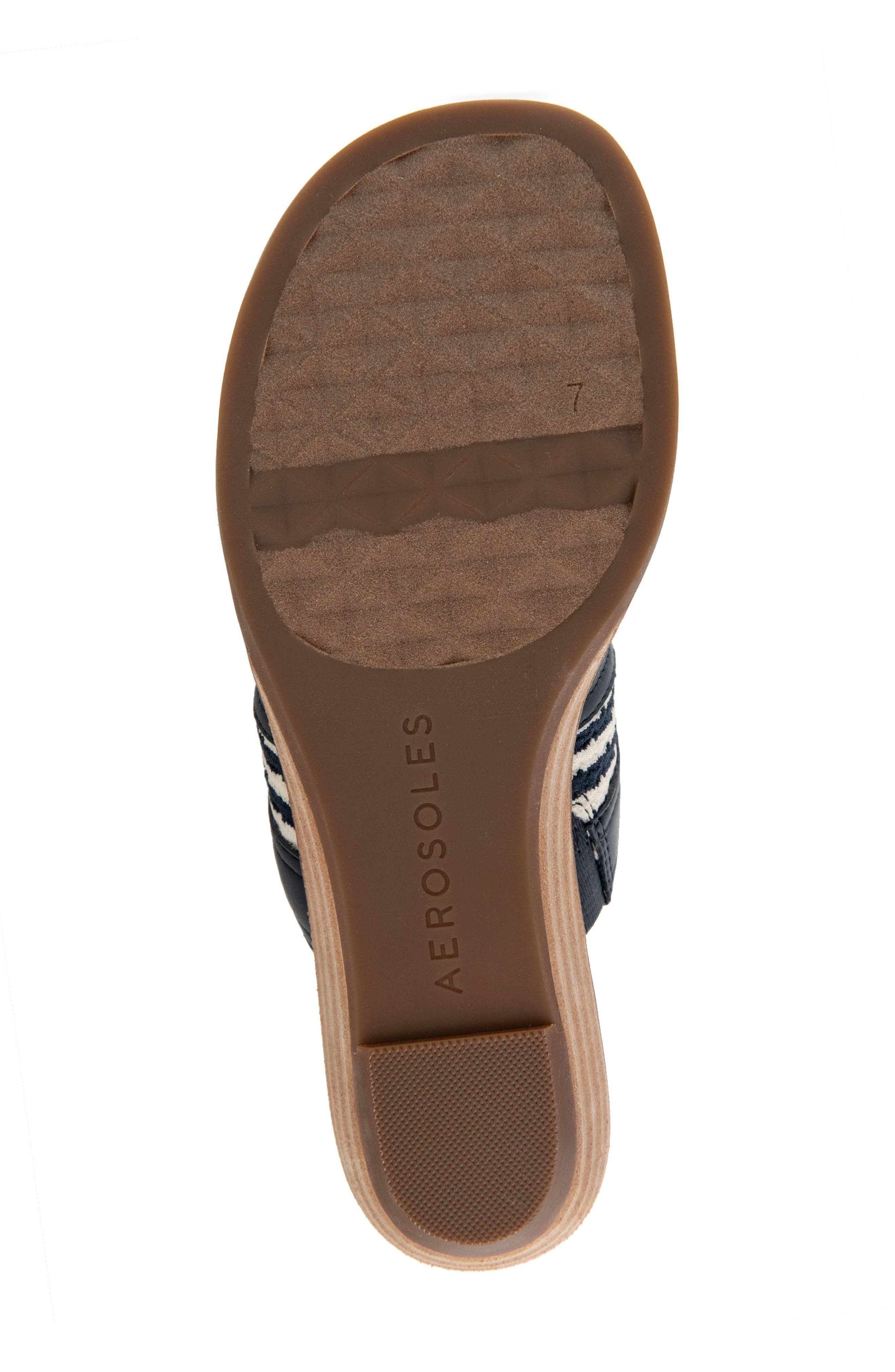 Gesa Thong Sandal, Alternate, color, EGGNOG/ NAVY STRIPE