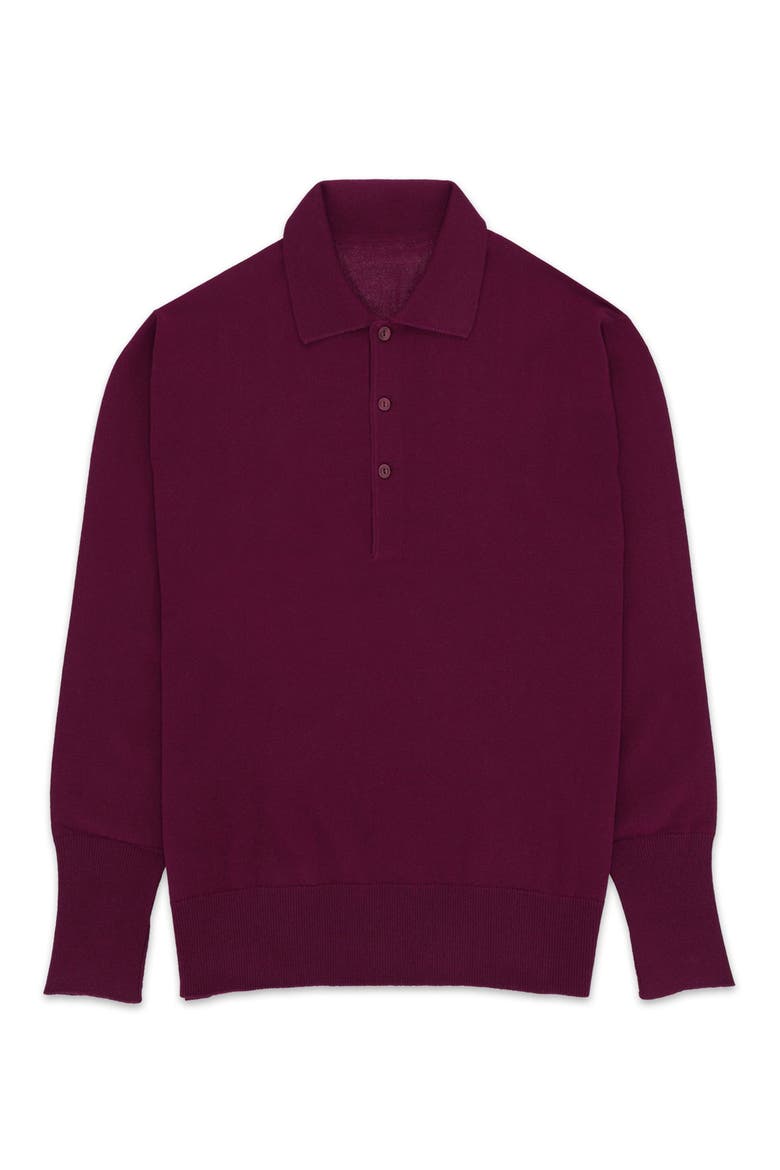Kenneth Cashmere Polo, Main, color, Burgundy