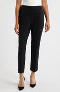 AK ANNE KLEIN Faux Fly Straight Leg Pants