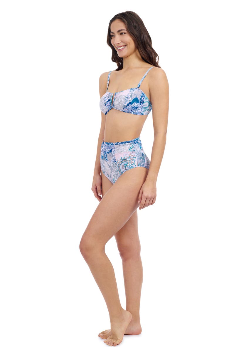 Profile by Gottex Karma Bandeau Bikini Top, Alternate, color, Blue Multi