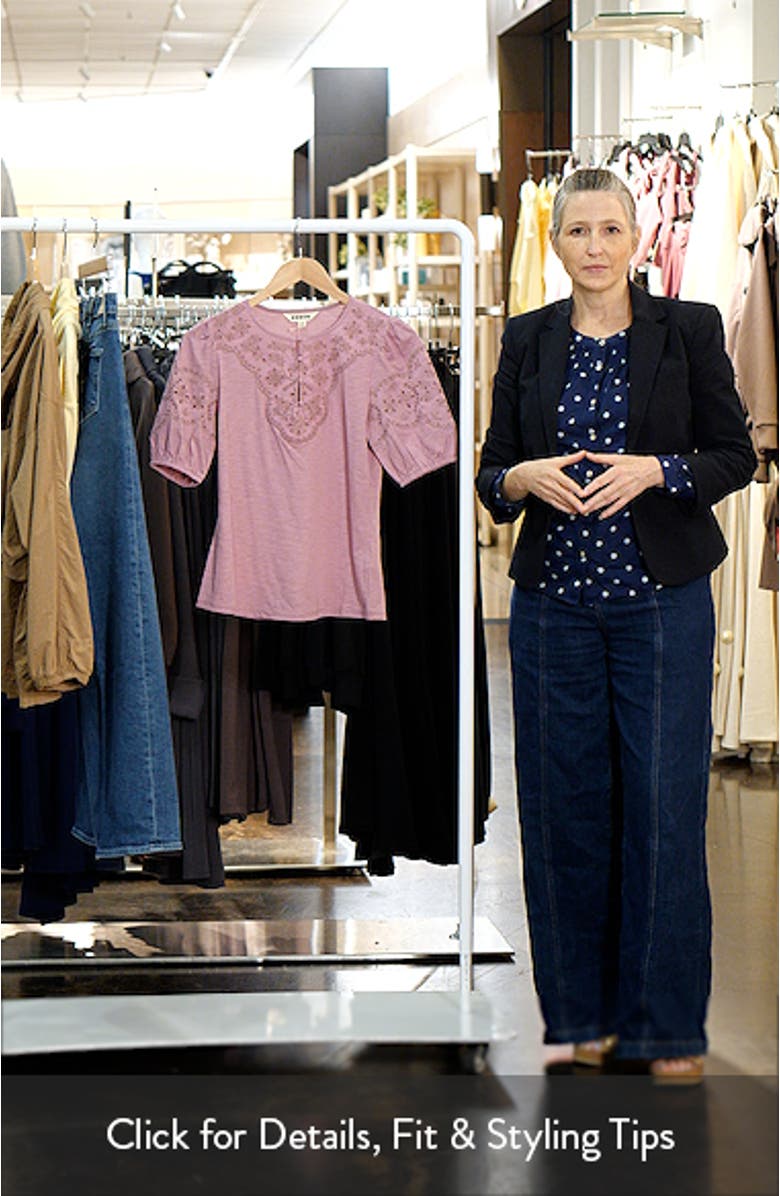 Ada Eyelet Embroidery Knit Top, sales video thumbnail