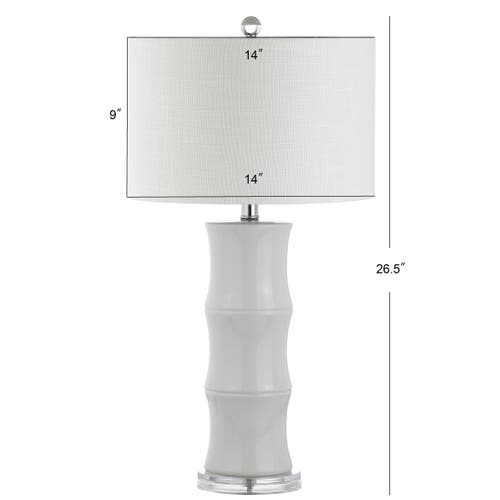 Jonathan Y Tiki 26.5" Ceramic Led Table Lamp In White