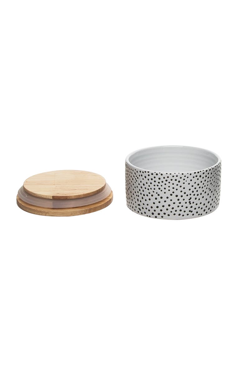 Dotty Pinch Jar Ceramic White 9 oz, Main, color, White