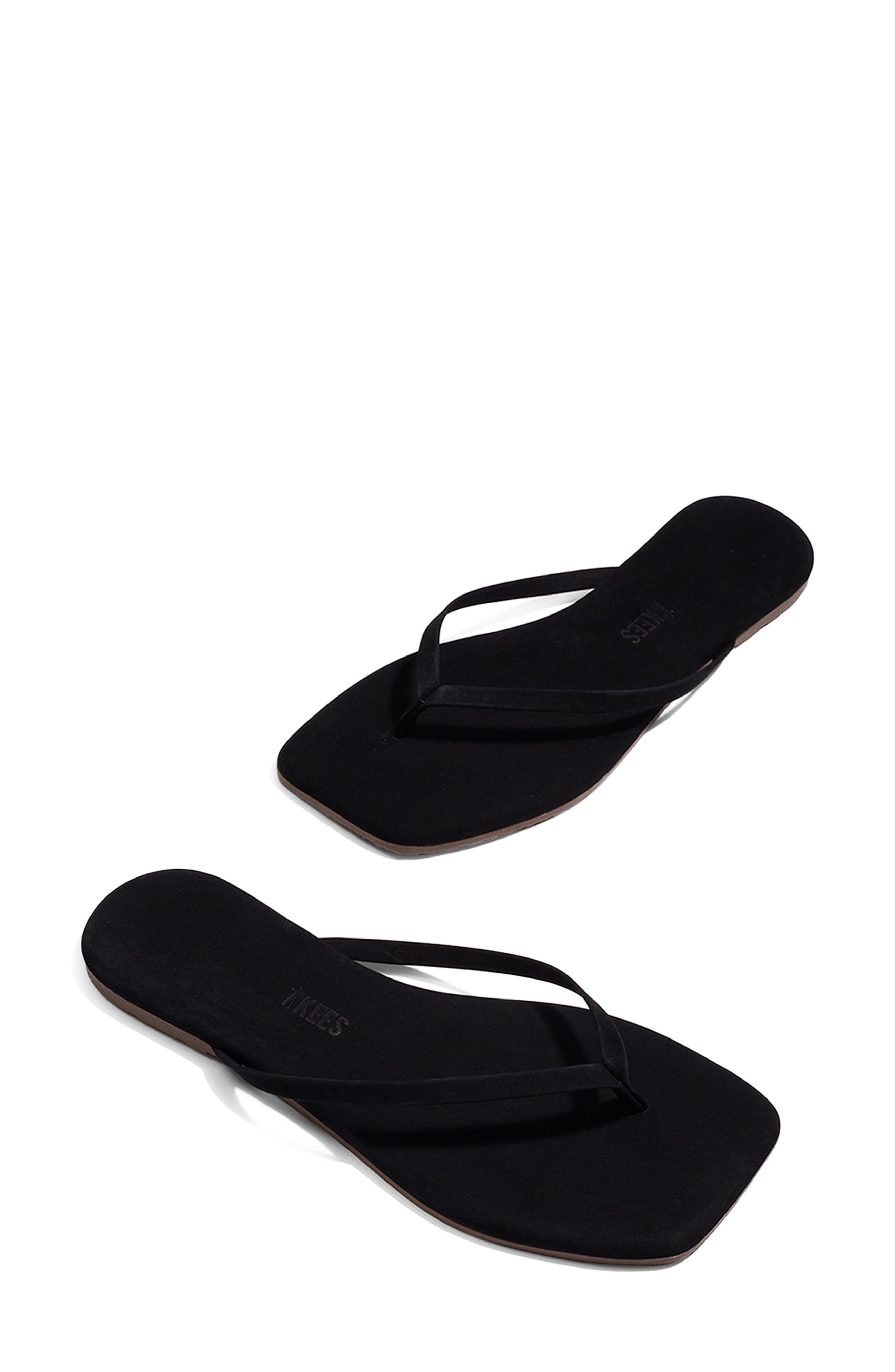 TKEES Lily Square Toe Flip Flop, Main, color, Sable